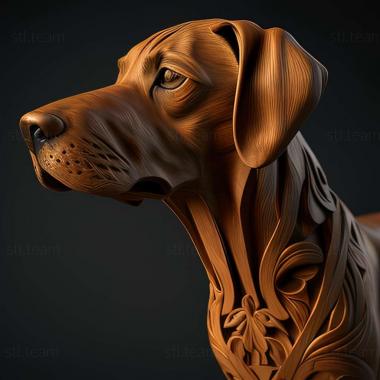 3D model Rhodesian Ridgeback dog (STL)